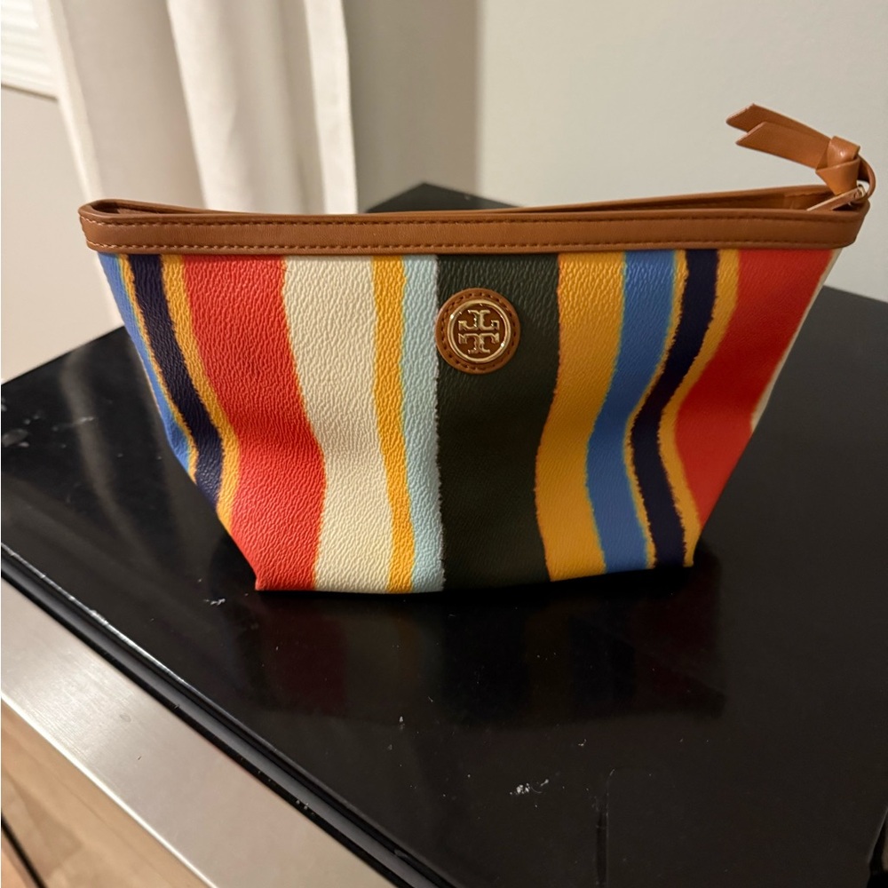 Tory Burch Multicolor Striped Cosmetic Bag